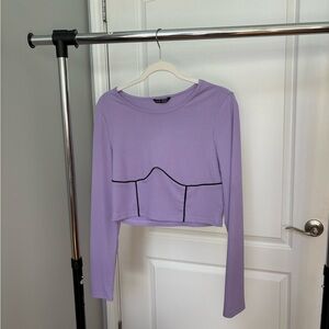 Purple long sleeve going out top